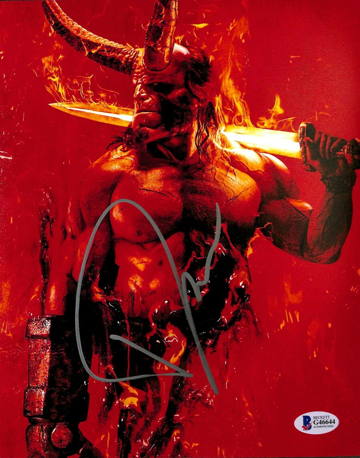 David Harbour Hellboy Authentic Signed 8x10 Photo Poster painting Autographed BAS #G46644