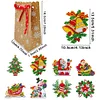 8Pcs Diamond Painting Christmas Gift Bags for Cookies Candy Gifts and Snacks