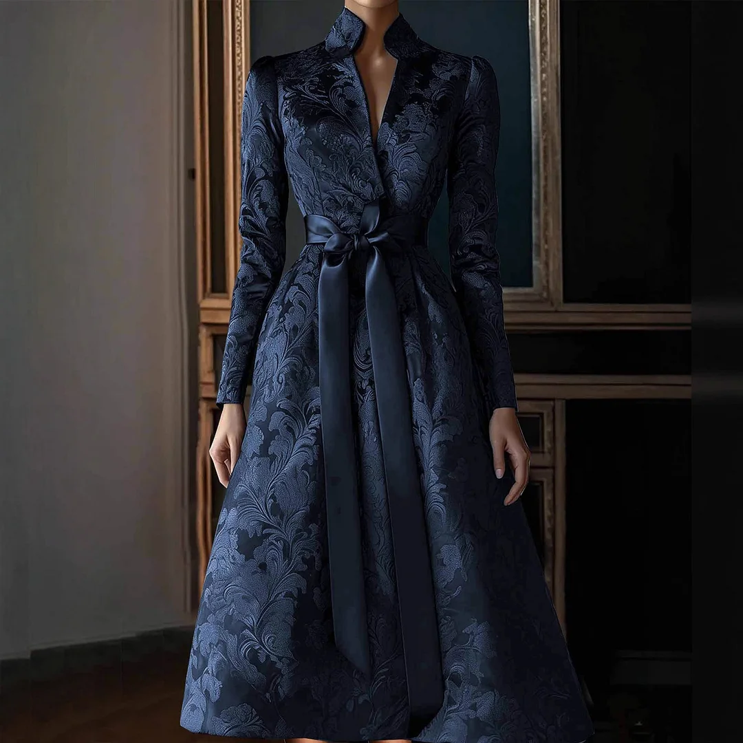 Athvotar Athvotar Elegant Spring And Autumn Long-Sleeved Vertevery Party Dress Explosion