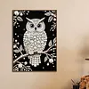 Eule auf einem Ast, speziell geformte 5D-DIY-Teilbohrer, Diamant-Malset, Heimkunst 30x40cm.