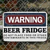 Warning Beer Fridge - Metal Tin Signs(8*12Inch/12*16Inch) - Bar