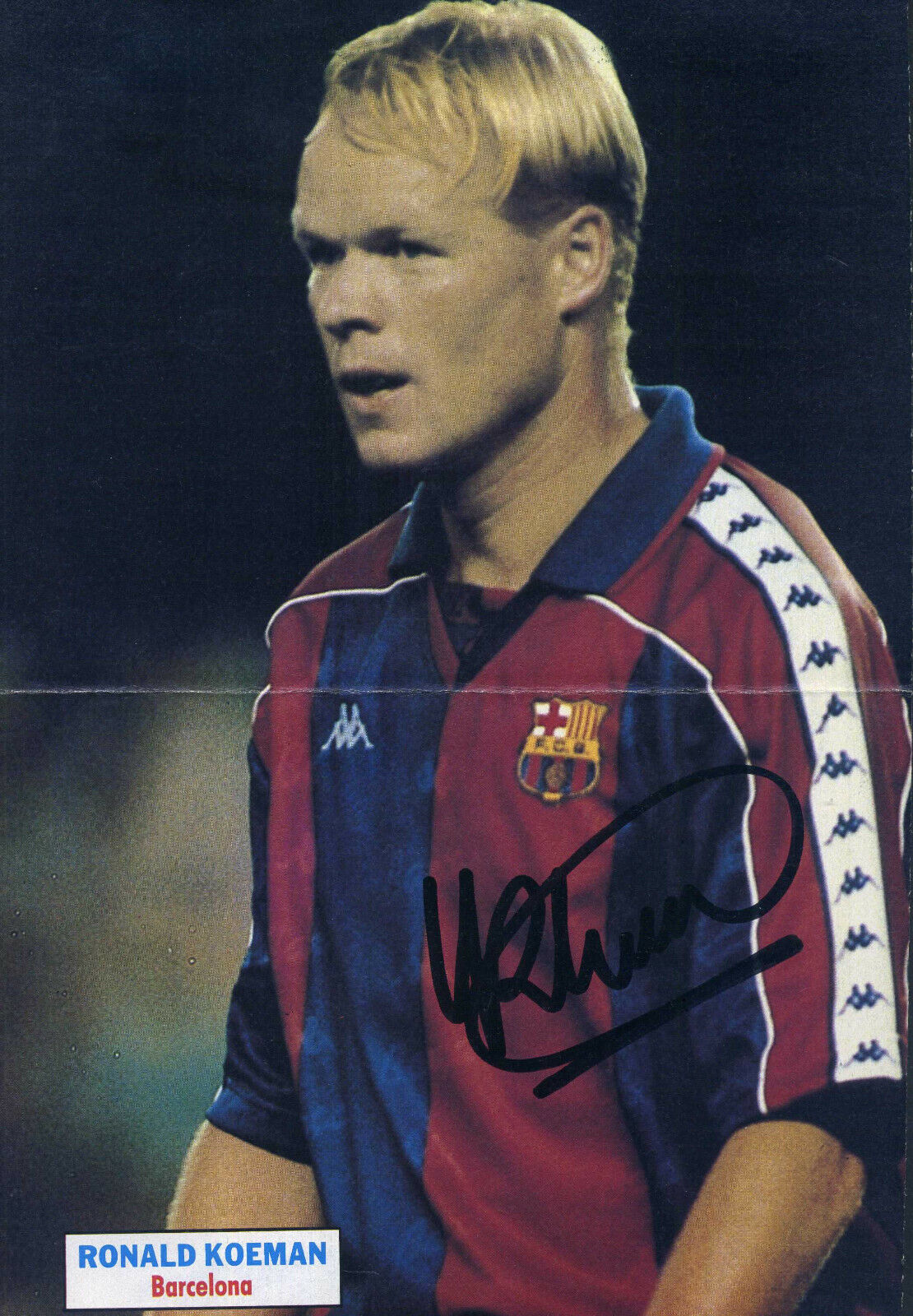 RONALD KOEMAN Signed Photo Poster paintinggraph - Barcelona / PSV / Ajax / Netherlands preprint