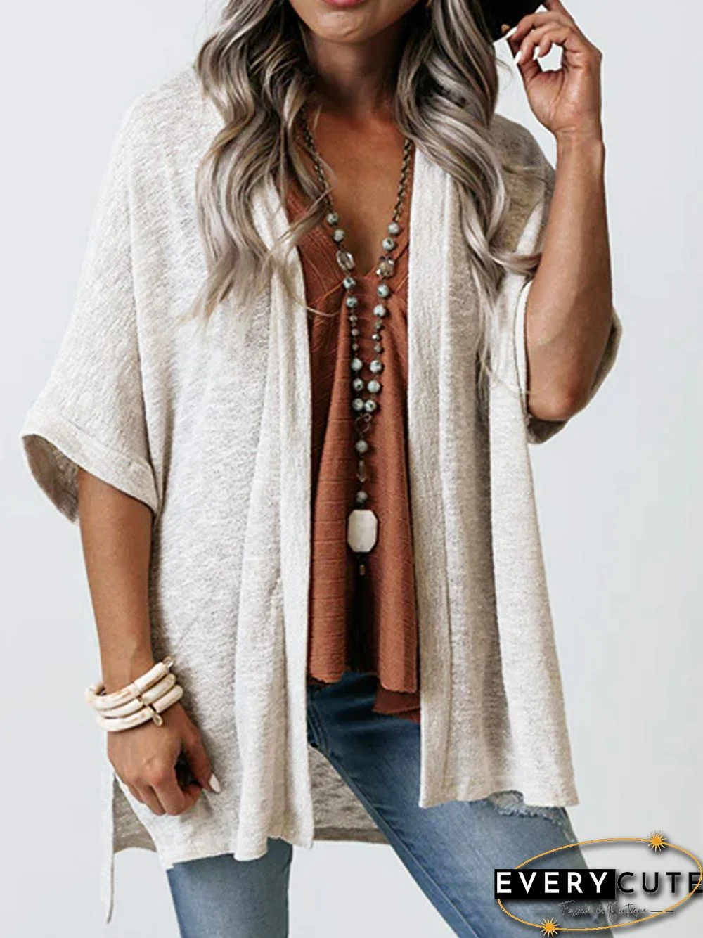 Casual Plain Cardigan