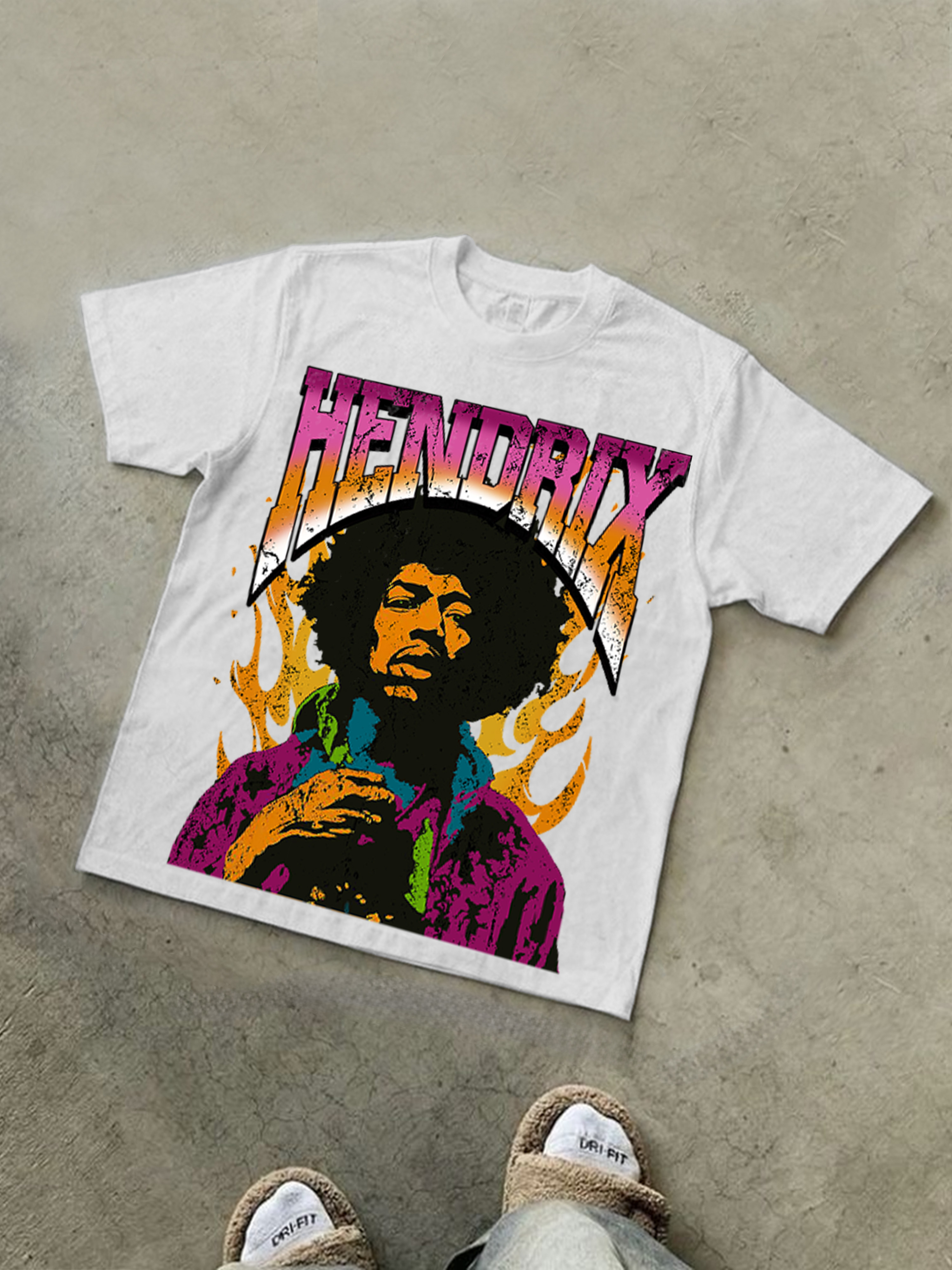 Sopula Jimi Hendrix Print Cotton T-Shirt