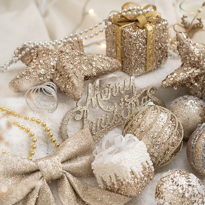 Gold Decorative Hangings Christmas Balls