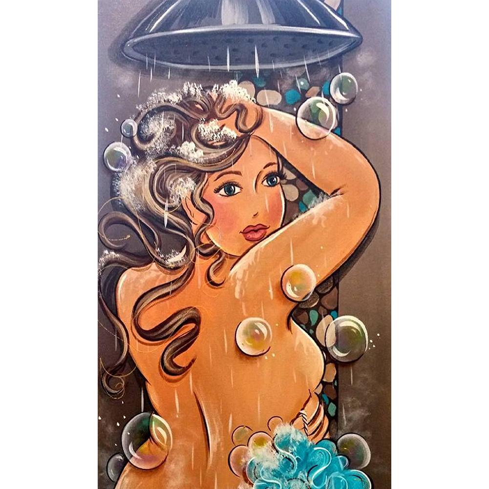 

30*20CM - Shower Beauty - Round Drill Diamond Painting, 501 Original