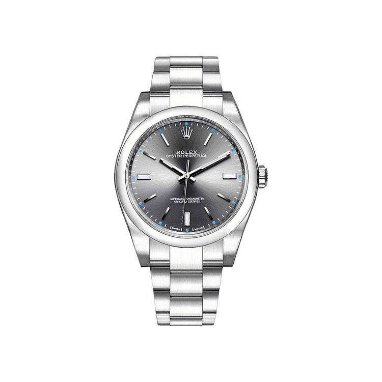 Rolex Oyster Perpetual 114300 Stainless Steel Rhodium Dial