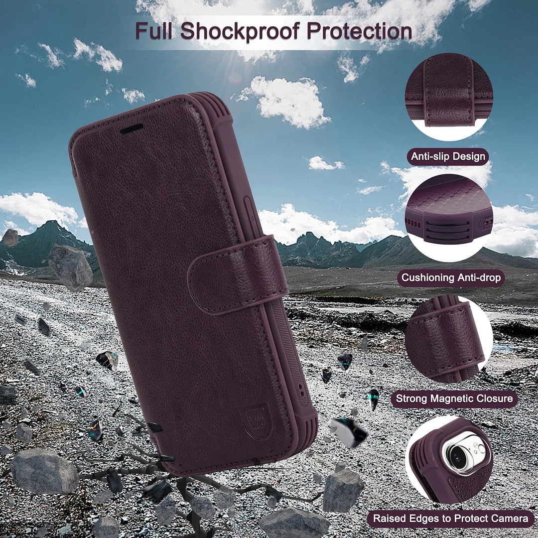 VANAVAGY Compatible for iPhone 16e Wallet Case for Magsafe Wireless Charging