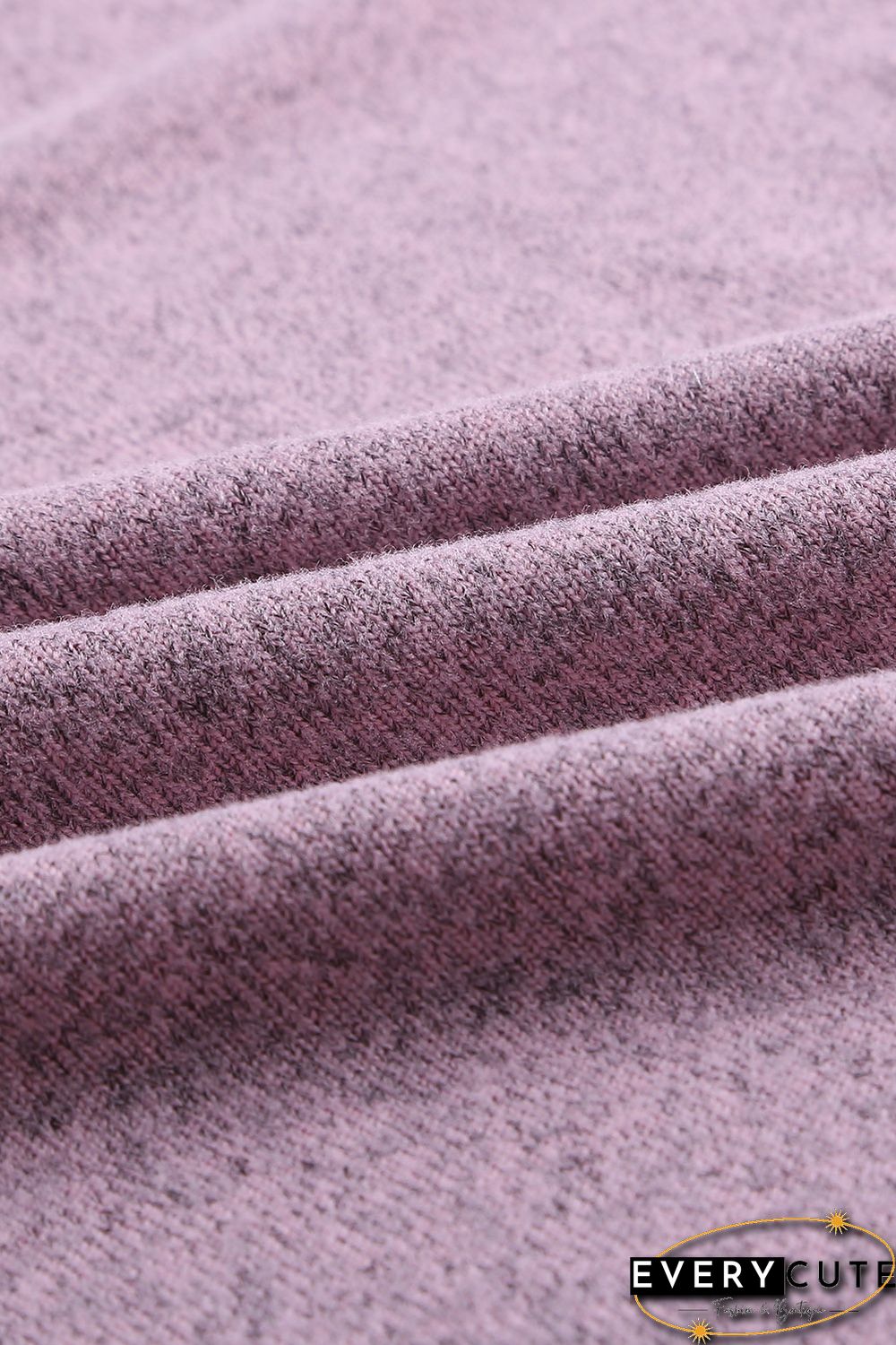 Splicing Sleeve Pink Knit Top