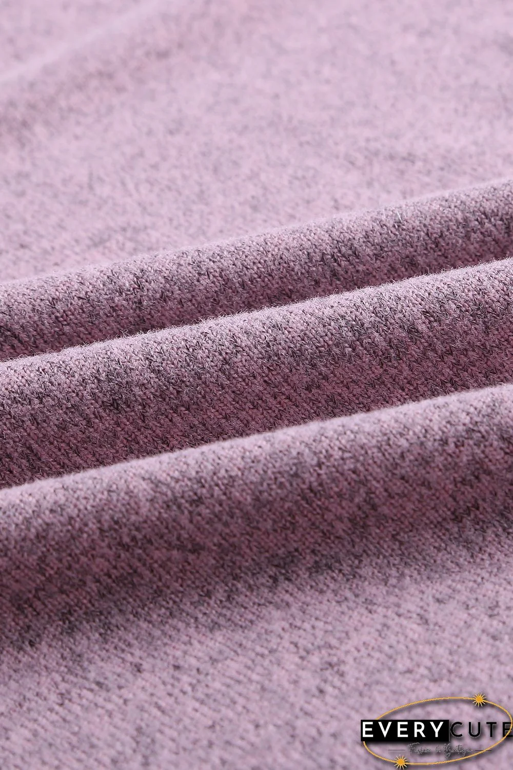 Splicing Sleeve Pink Knit Top