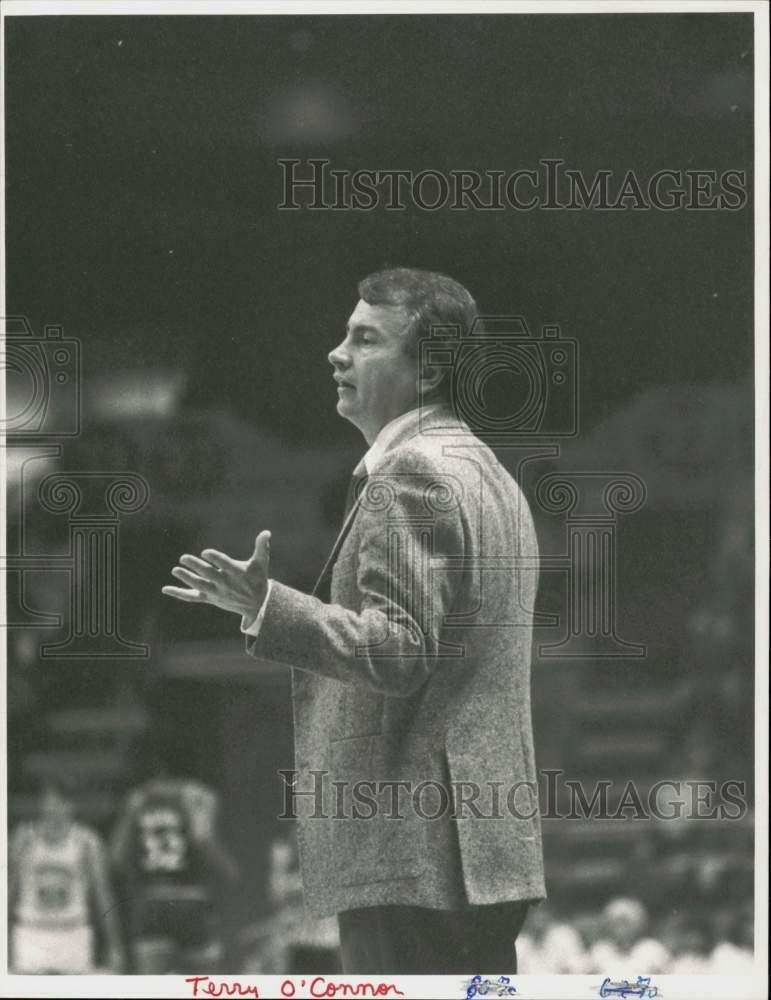 Press Photo Poster painting Terry O'Connor, former Fairfield University basketball coach