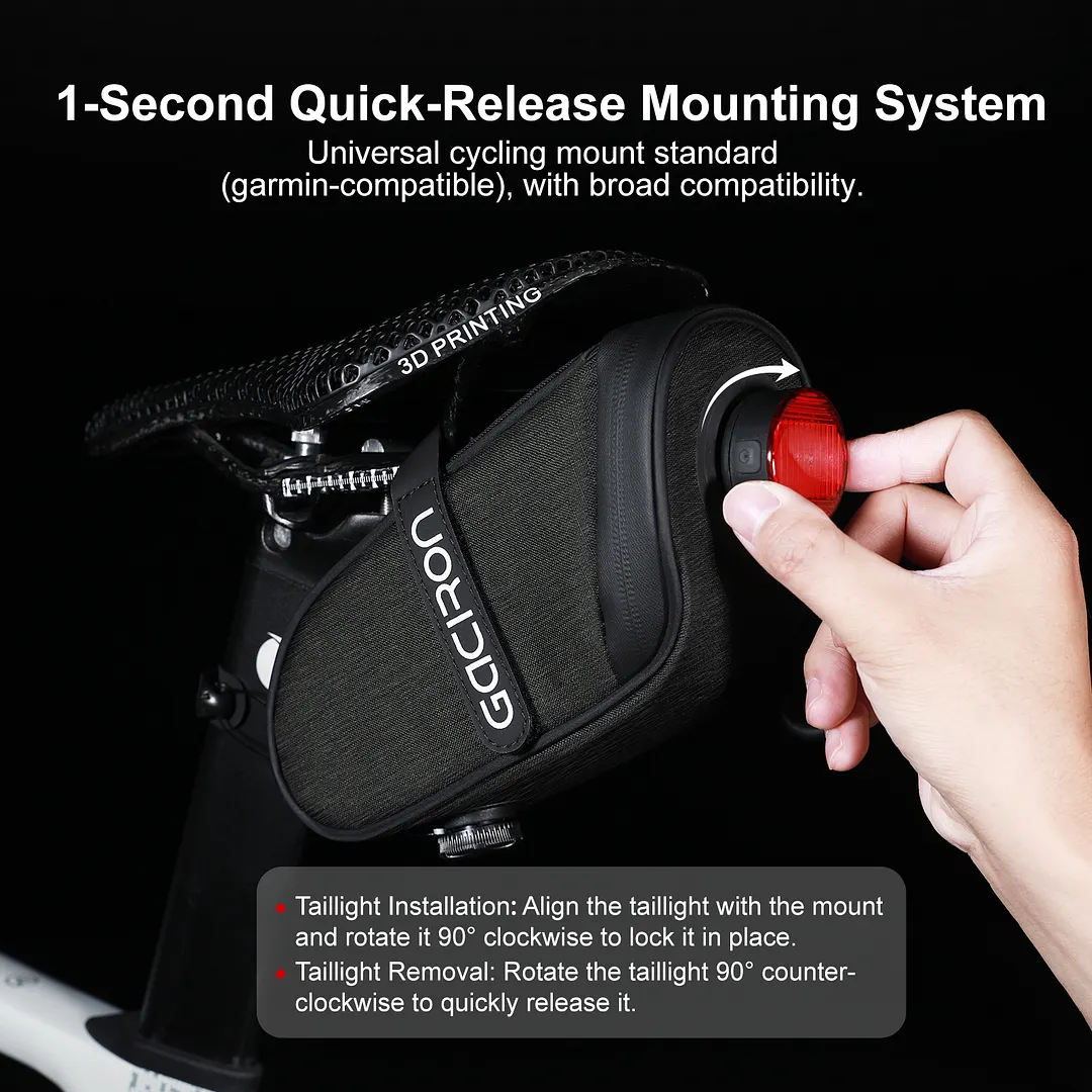 BIRD NEST300G  Aero Saddle Bag withMagnetic Smart Taillight