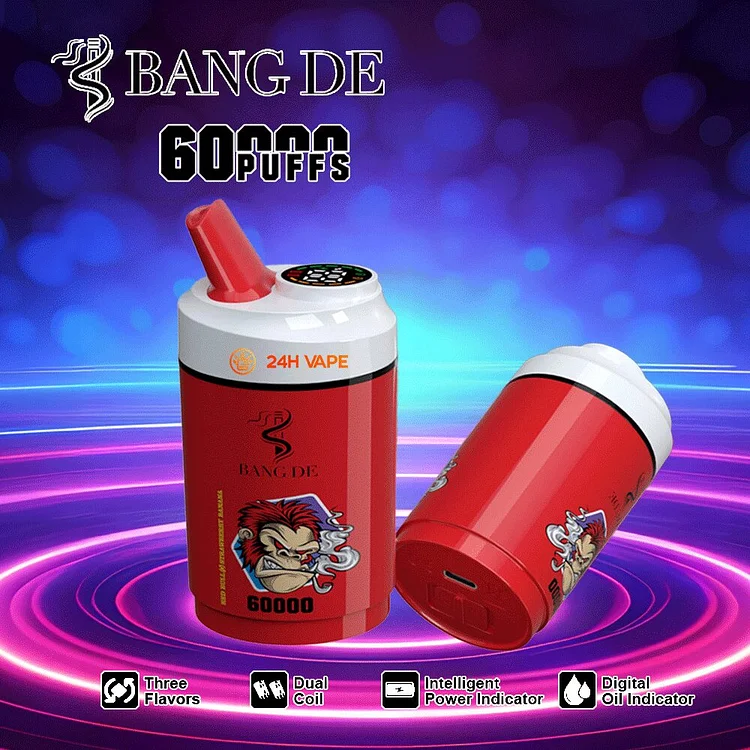 Bang DE 60000 60k Puffs 3 in 1 Flavors Newest Original Rechargeable LCD Display  mysite www.vapeshoppromax.com