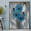 Blue Flowers - 11CT Stamped Cross Stitch - 40*50cm - Flower