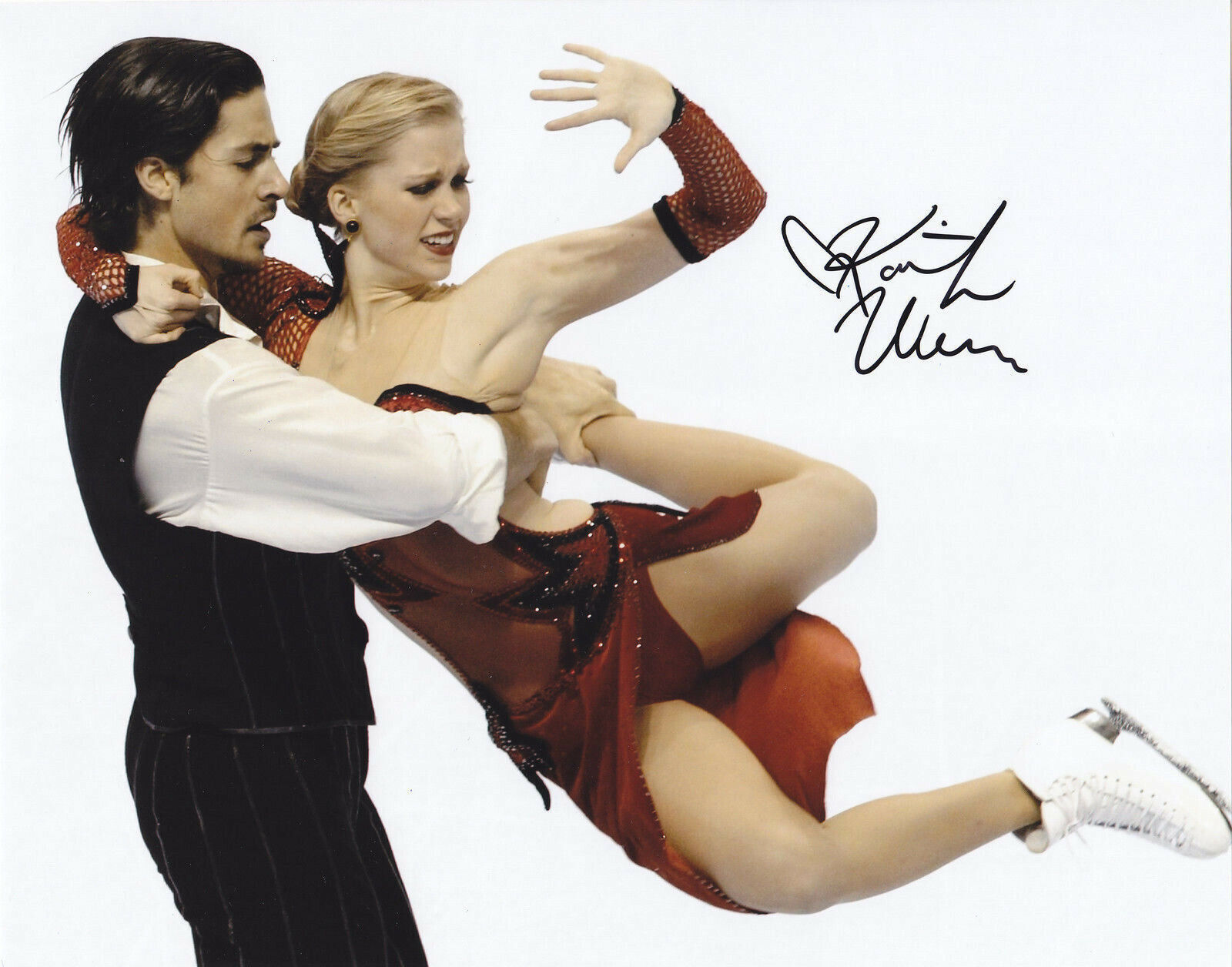 Kaitlyn Weaver SIGNED AUTOGRAPHED SKATING 2014 OLYMPICS 8X10 Photo Poster painting PROOF #2