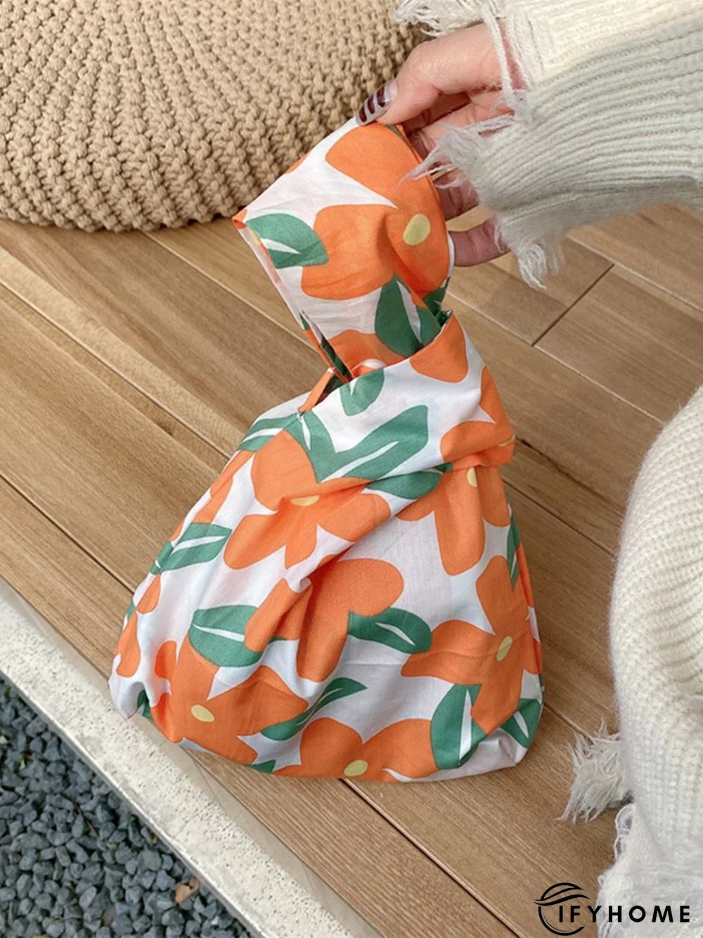 Spring Summer Artistic Colorful Floral Graphics Cotton Clutch | IFYHOME