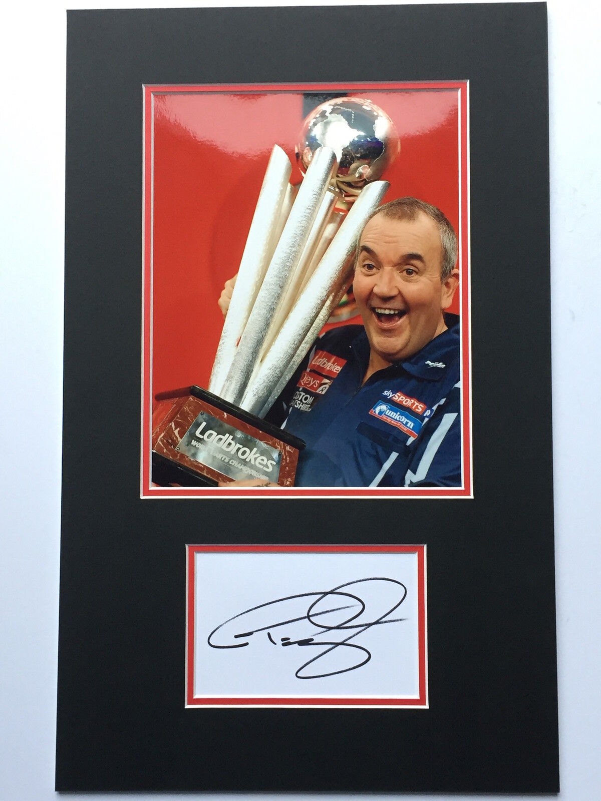 Phil Taylor Hand Signed Photo Poster painting Mount Display The Power.