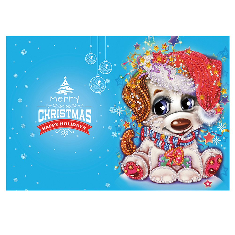 

Dog Christmas - 5D DIY Craft Greeting Card, 501 Original