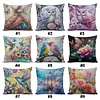 Flower Lantern-Pillow Case-3 strands 11CT Stamped Cross Stitch-45*45CM