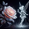 Tinkerbell Rose-14CT Stamped Cross Stitch 40*40cm tapestrymarket