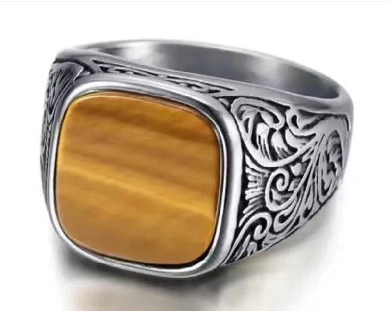 1 Piece Fashion Geometric Stainless Steel Plating Men’s Rings