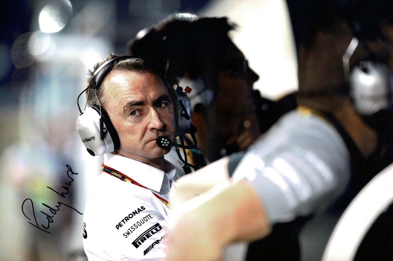 Paddy LOWE SIGNED 12x8 Photo Poster painting Autograph Mercedes Formula 1 Engineer AFTAL COA