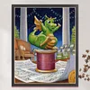 (US Only)Dragon Printed Cross Stitch Kit 50x60cm DIY 14CT Thread Art Needlework Decor