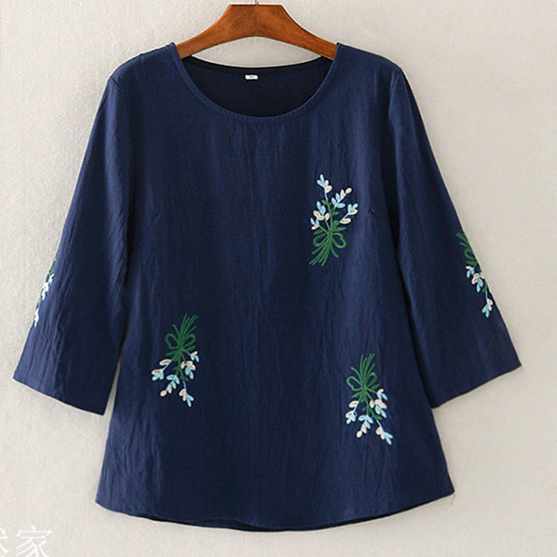 Women's Cotton Fashion Embroidery Shirts