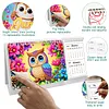 Owl Diamond Art Monthly Flip Tabletop Calendar January 2027 - December 2028 Small Desktop Calendar Planner 24 Months for Living Room Bedroom Office Desk Gift Giving