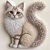 Flock Fabric Special Shaped Diamond Painting - Cat