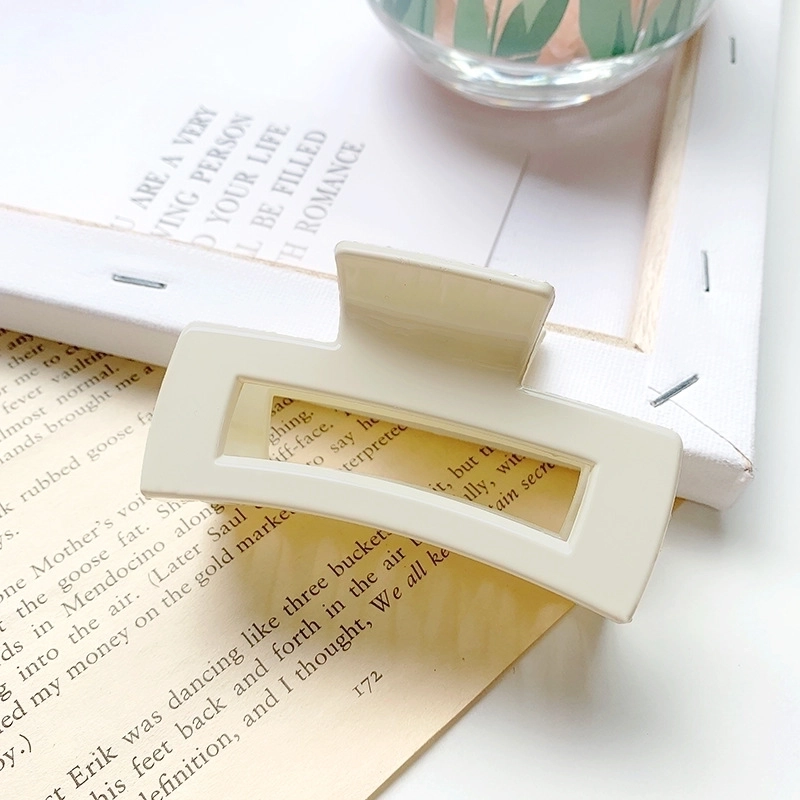 Minimalist Solid Color Resin Hair Claws 1 Piece