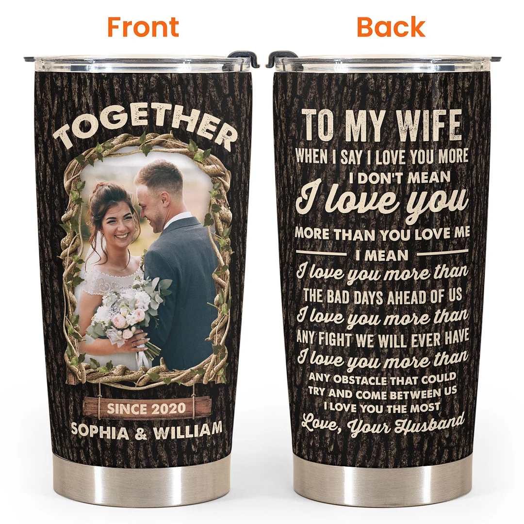  I Love You The Most - Personalized Tumbler Cup - Birthday, Loving Gift For Couple, Wife, Husband, Life Partner