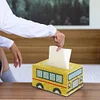 5D DIY Diamond Painting Handmade Crystal Square Tissue Box Kit (School Bus)