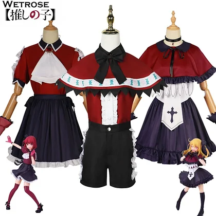 [Wetrose] In Stock Oshi no Ko Cosplay Costume Anime Stage Singing MEM Cho Hoshino Rubii Ruby Arima Kana Full Set Halloween