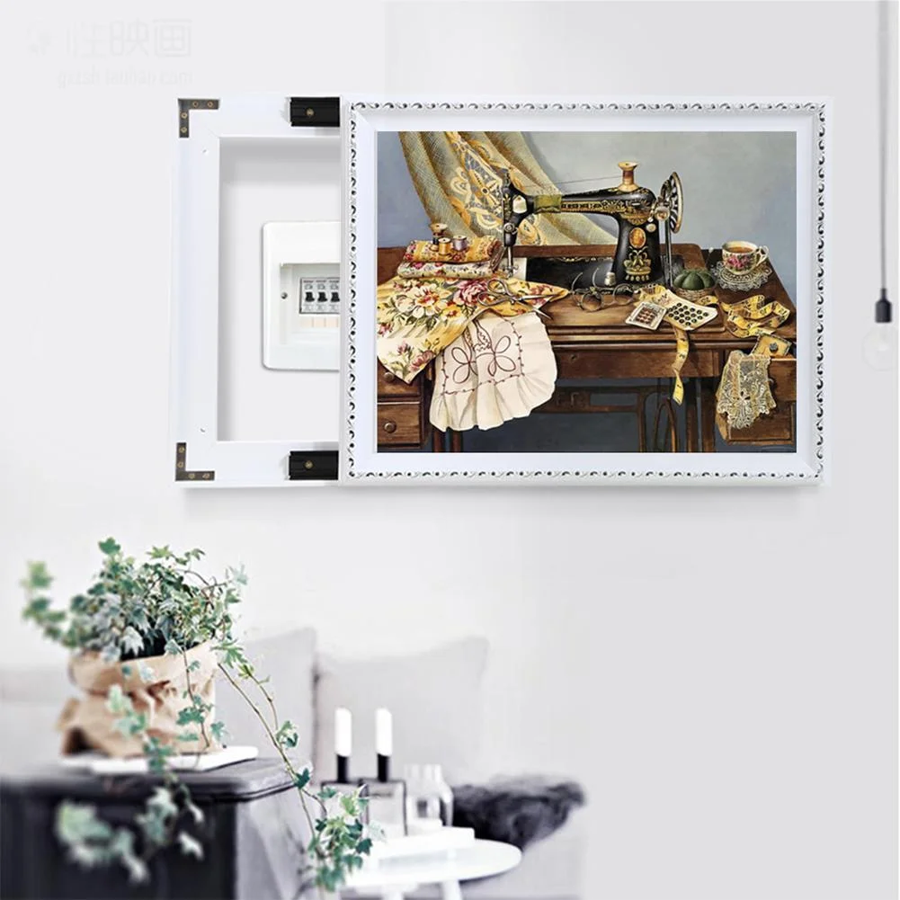 Diamond Painting - Full Round Drill - Vintage Sewing Machine(40*30cm)