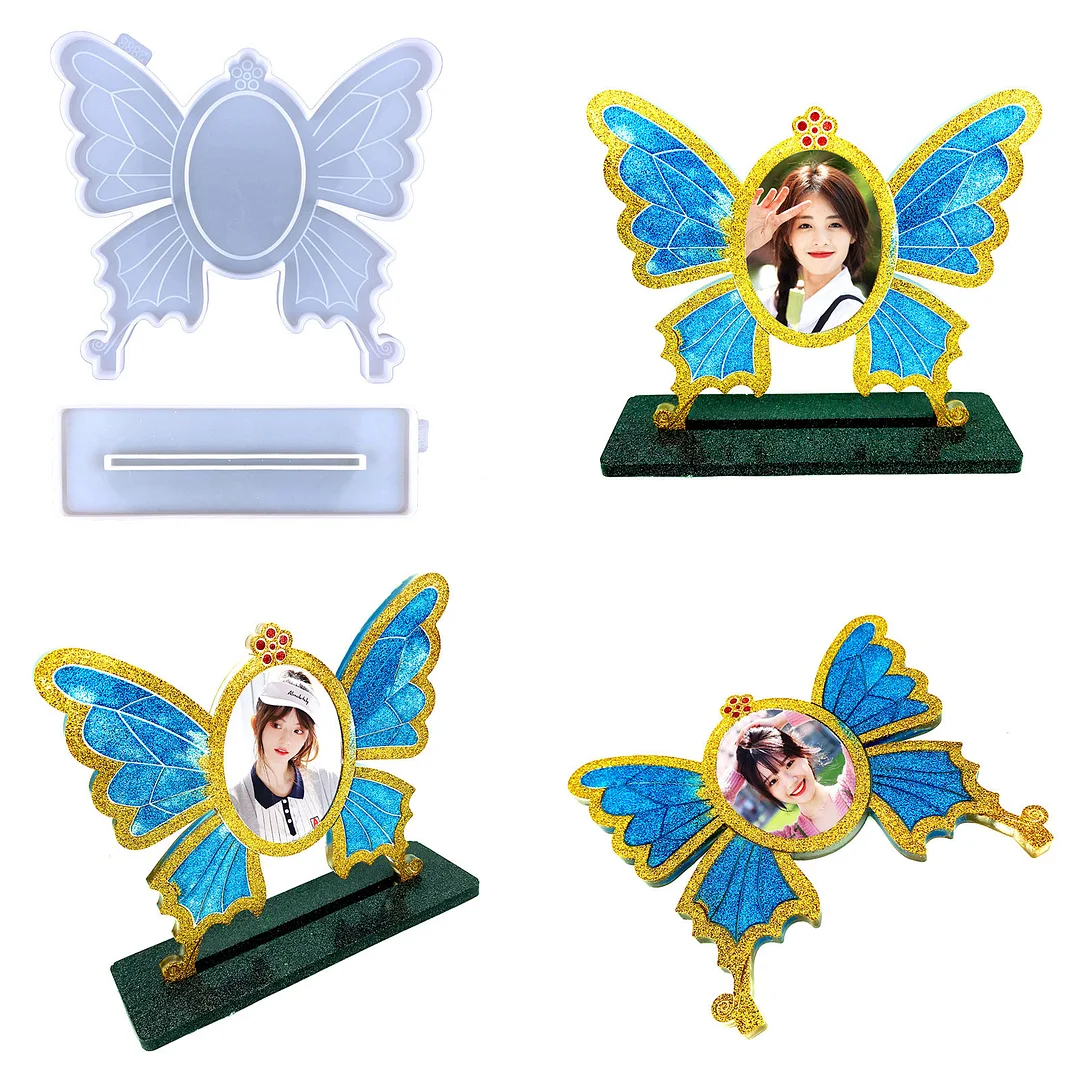 Butterfly-Shaped Picture Frame Resin Molds Set