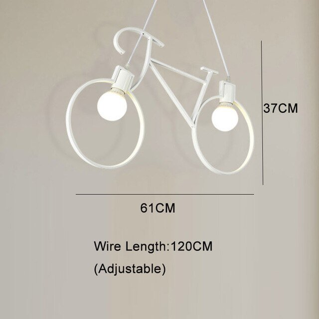 Retro Bicycle Pendant Light Creative Iron Luminaire Living Room Pendant Simple Restaurant Bar Industrial Kitchen Hanging Lamps