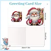 6PCS DIY Diamond Art Greeting Cards Santa Claus Congratulations Cards & Gift