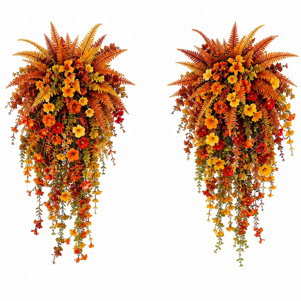 Artificial Fall Floral Hanging Swag - Autumn Porch & Entryway Decor