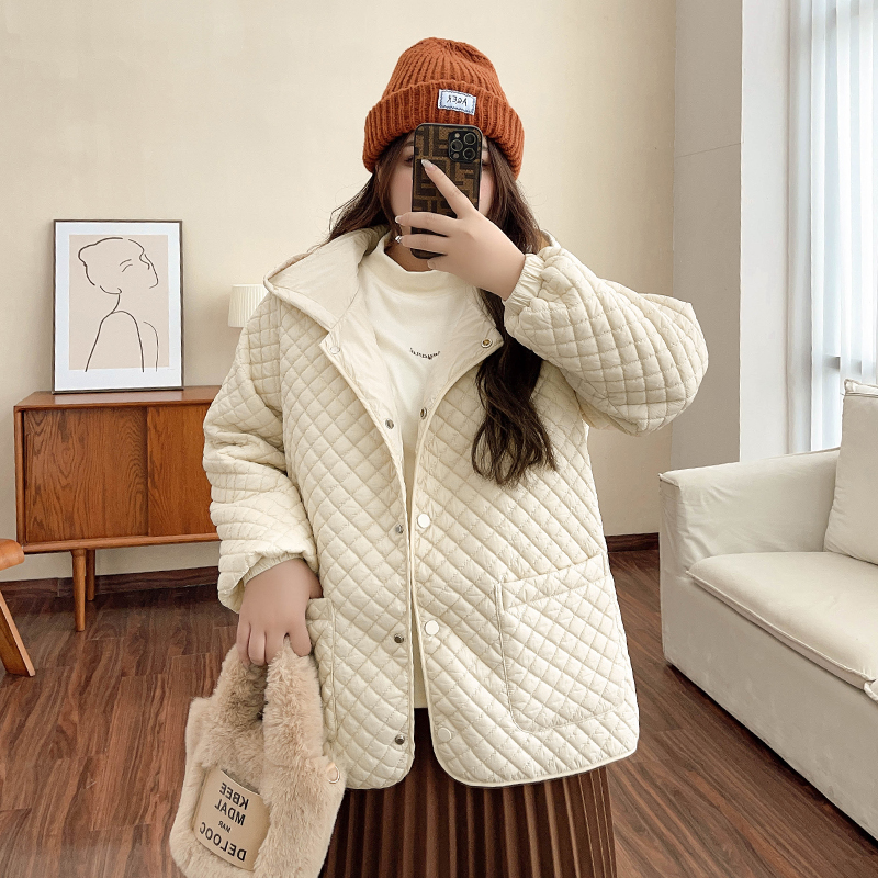 Tech BubbleQuilt Hooded Winter Coat for Women - Plus Size Warm Jacket