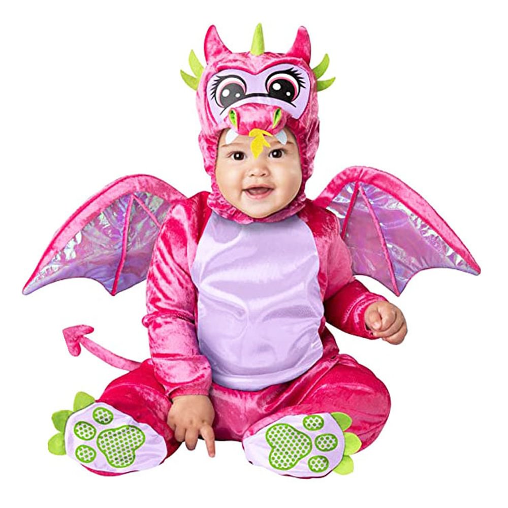 Infant Baby Pink dinosaur Romper Kigurumi Toddler Anime Costume-Pajamasbuy