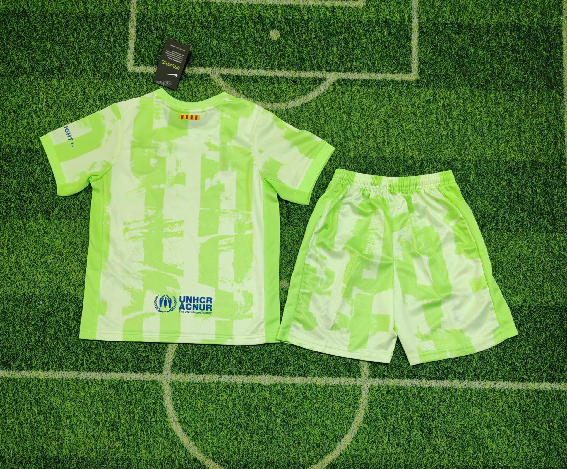 24/25 Barcelona Away Sponsor Kids Kit Football Jersey