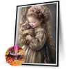 Diamond Painting -DIY Full Square Drill Cute Little Girl(35x45cm)