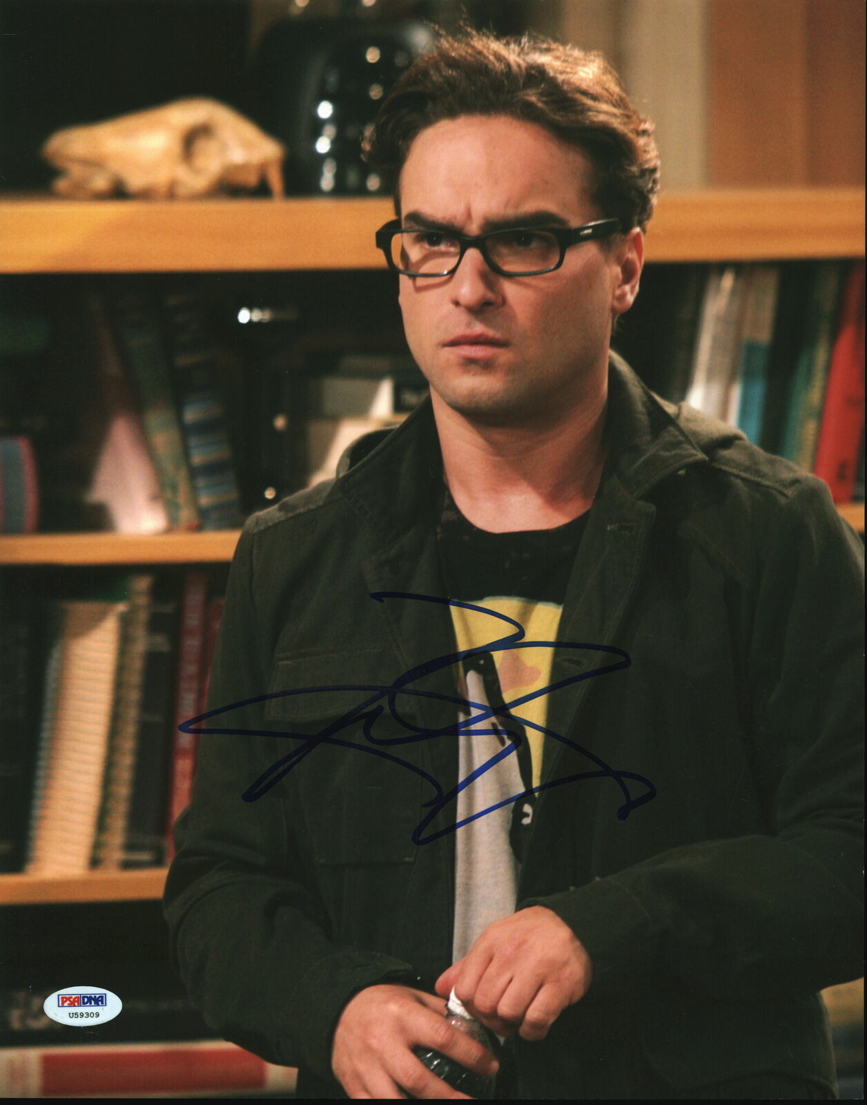 Johnny Galecki The Big Bang Theory Authentic Signed 11x14 Photo Poster painting PSA/DNA #U59309