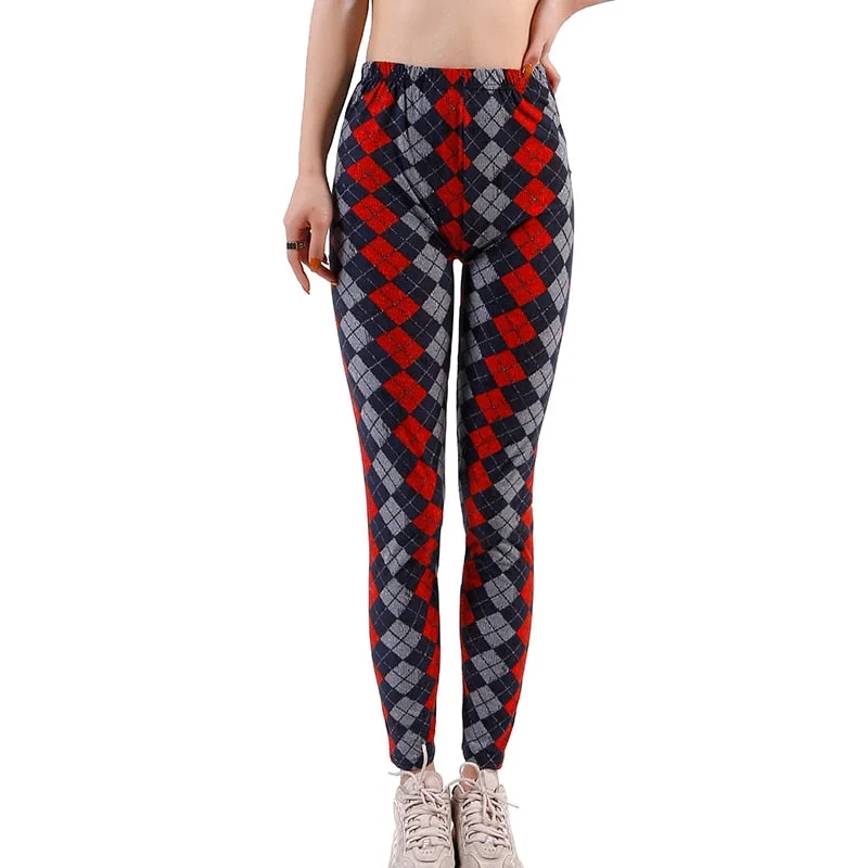CUHAKCI Printed Leggings Women Pants XXL Workout Trousers High Waist Leggins Fitness Activewear Sport Elastic