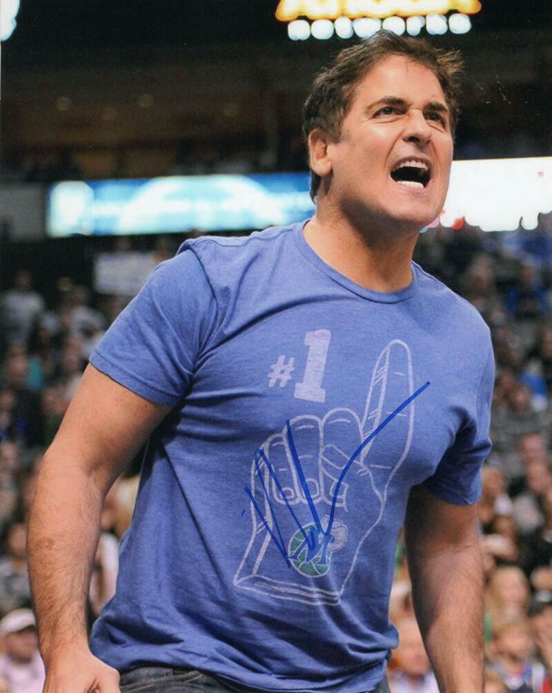 MARK CUBAN SIGNED AUTOGRAPH 8X10 Photo Poster painting - DALLAS MAVERICKS OWNER SHARK TANK STAR