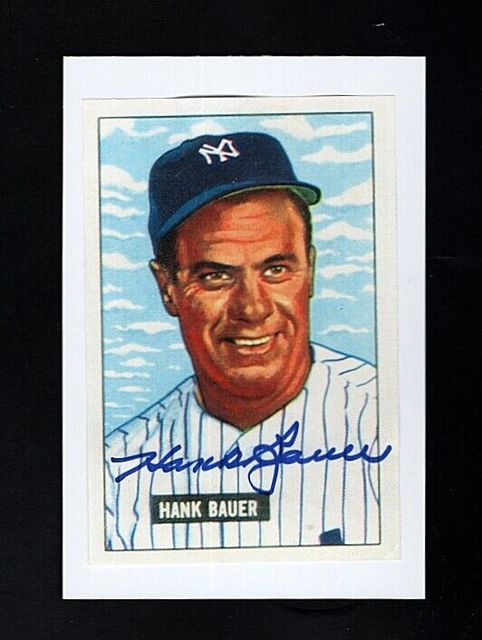 HANK BAUER-NY YANKEES AUTOGRAPHED 4X6 COLOR Photo Poster painting-NM-(d.2007)