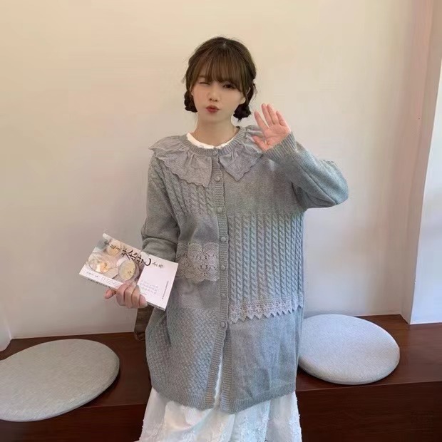 Chicfifth Sweater Women Winter Long Sleeve High Quality Autumn Vintage Top Knitted Cardigan