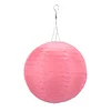 8 inch LED Round Solar Lantern Solid Color Waterproof Pendant Garden Decor