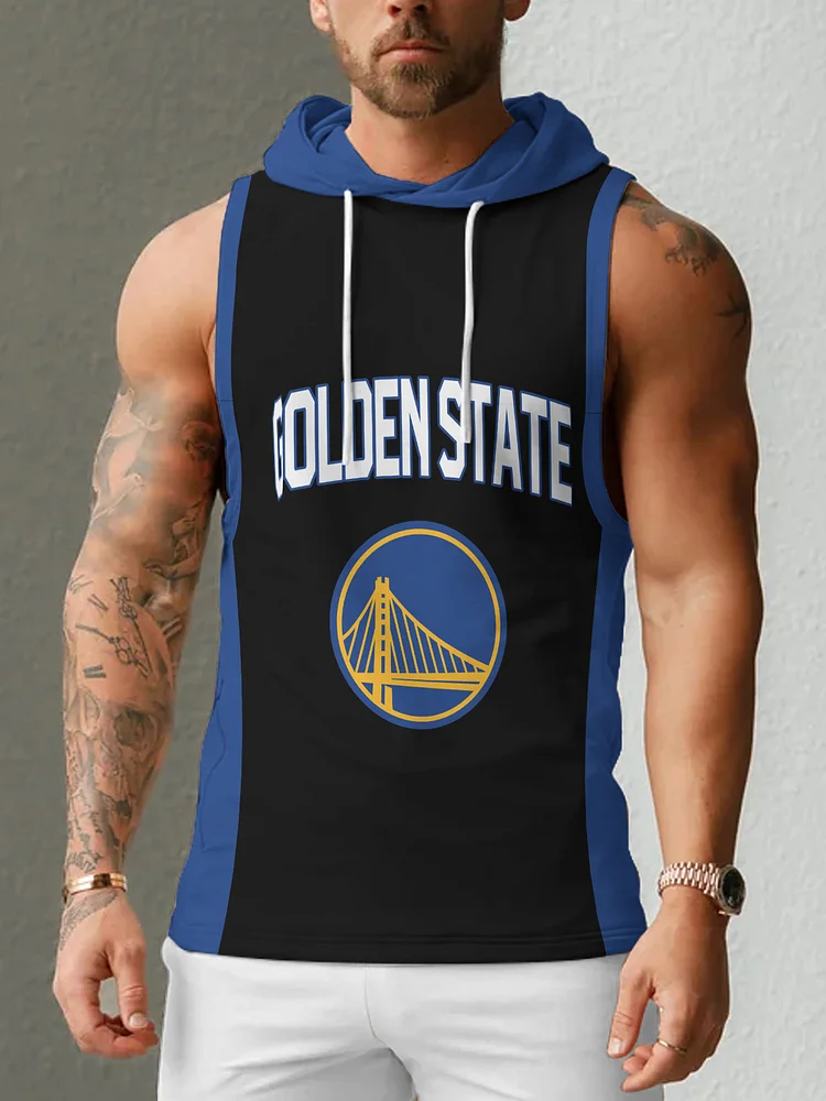 Golden State Warriors  Men's Casual Comfy Sleeveless Hooded Tank Top